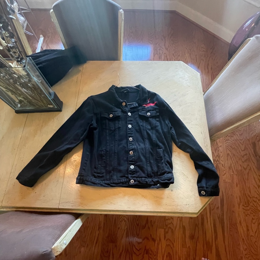 vintage embroidered jean jacket set